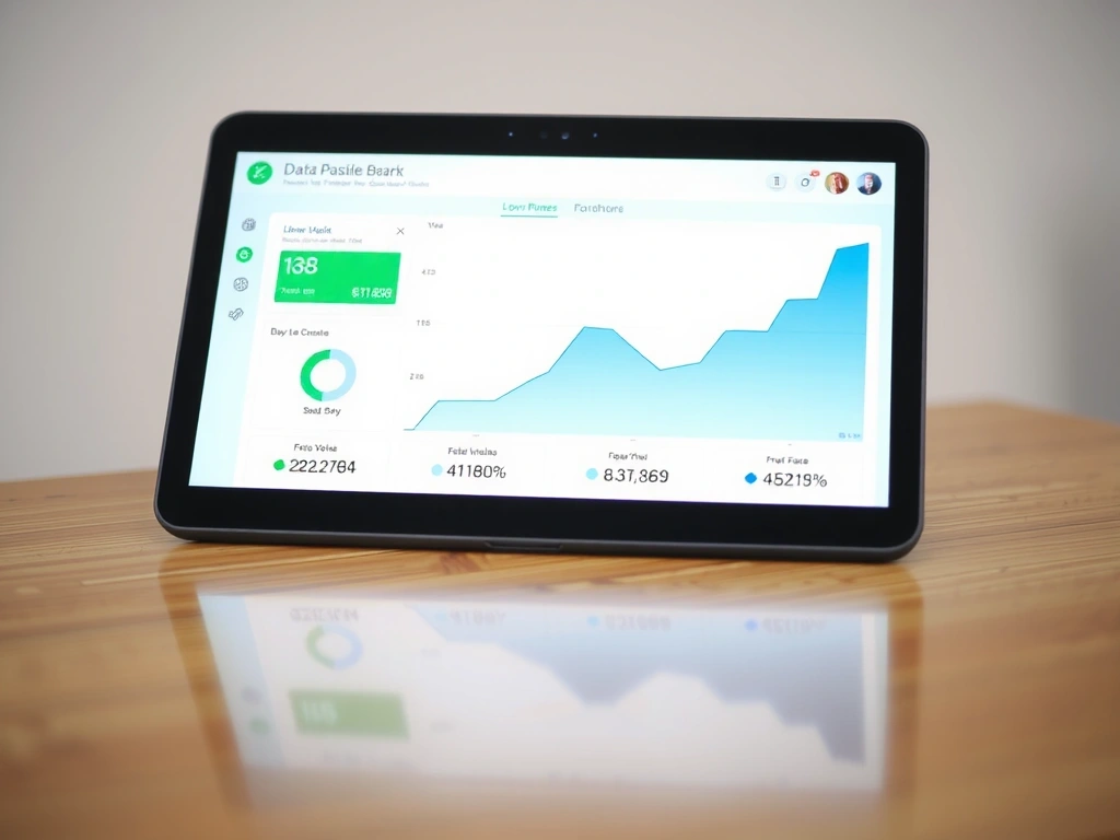 Modern data dashboard visualization